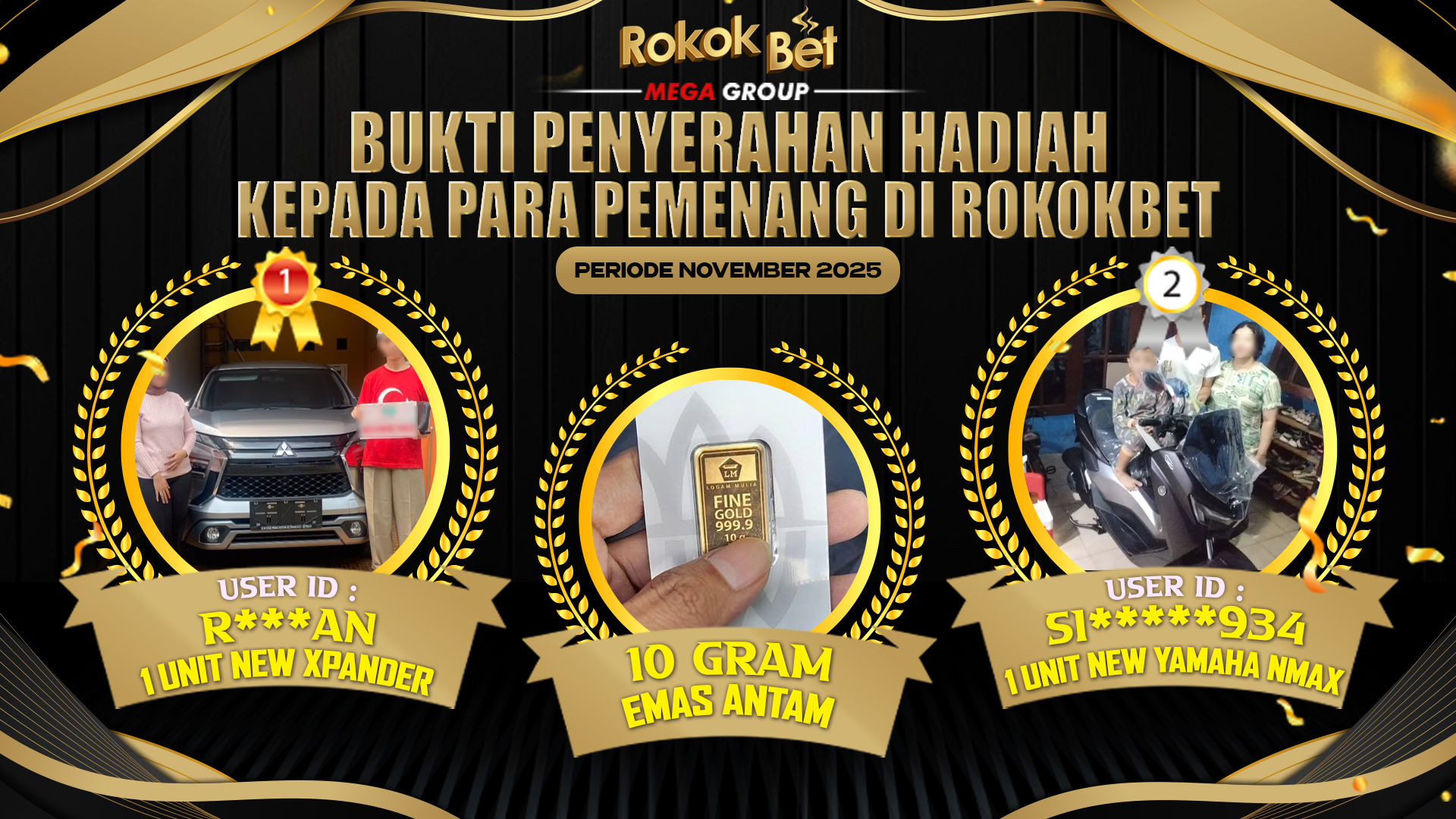 Selamat Kepada Member Setia ROKOKBET Sudah Memenangkan Satu Unit Mobil New Xpander